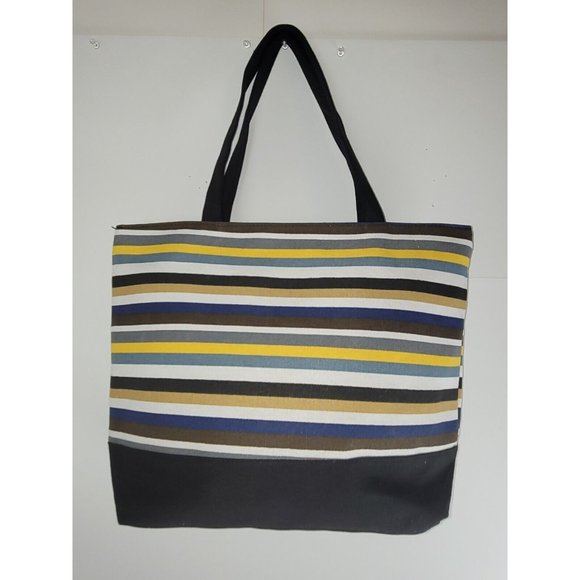 Women's Handbag Shoulder BEACH striped bag multicolor shoppers tote - Picture 13 of 16